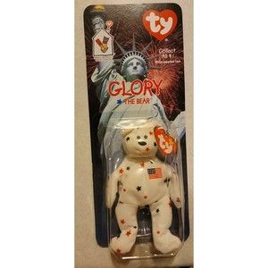 New glory the bear beanie baby error (1993). 1999 Mcdonalds USA White Red Blue